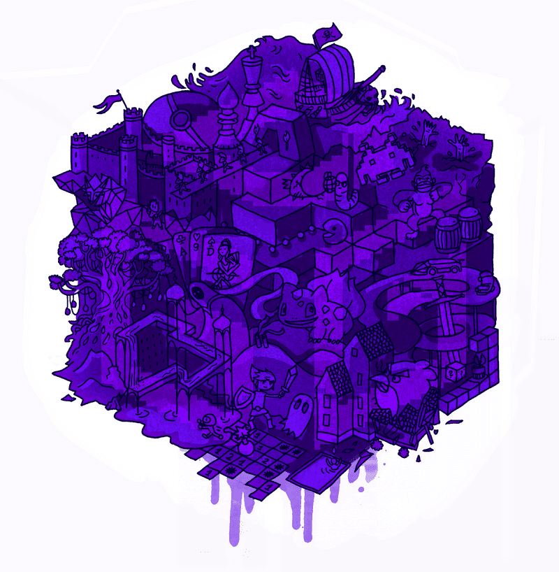 Whimsical Game World Adventure PNG