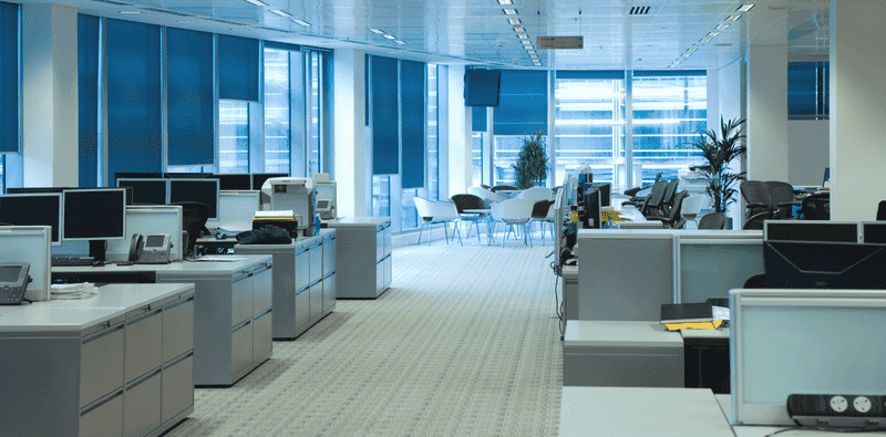 Modern Office Desk Workspace with Natural Light PNG