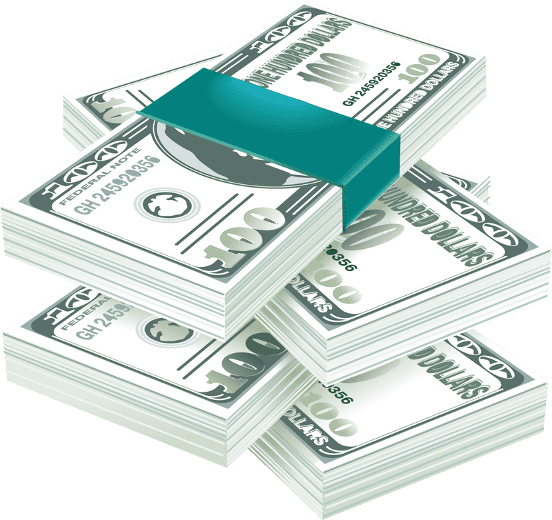 Stacks of Money Ready to Prosper PNG
