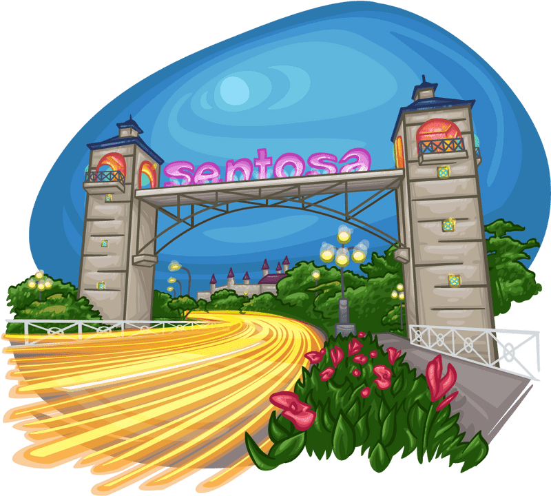 Sentosa Scenic River Bridge Gateway PNG