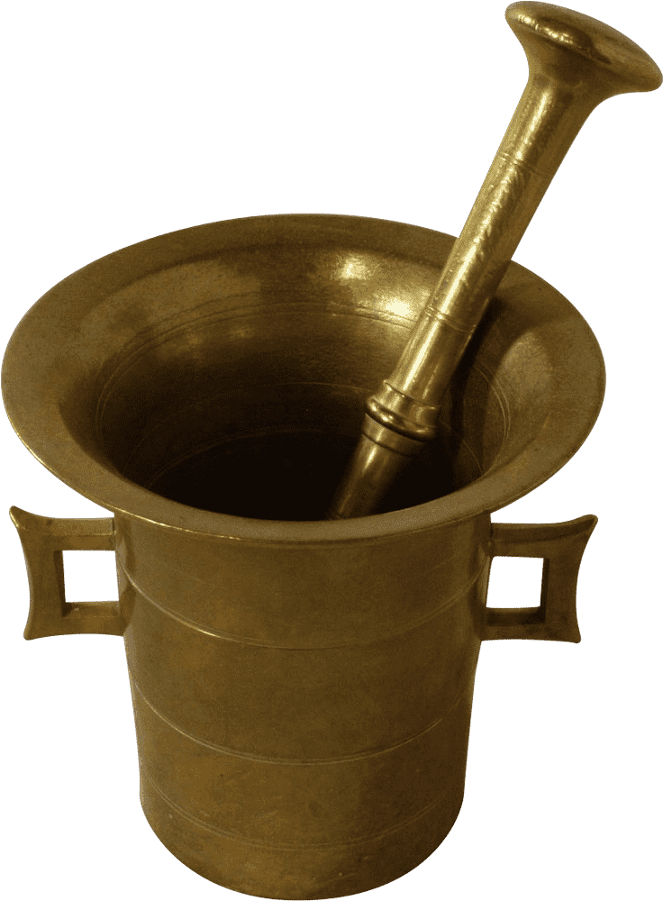 Vintage Mortar and Pestle for Culinary Treasures PNG
