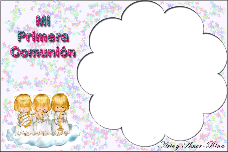 Picture Frame for My First Communion Celebration PNG