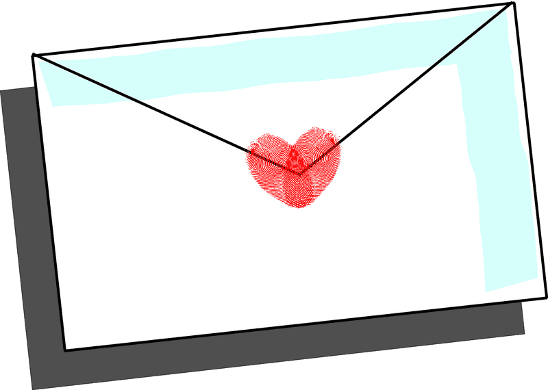 Envelope Mail with a Heartfelt Touch PNG