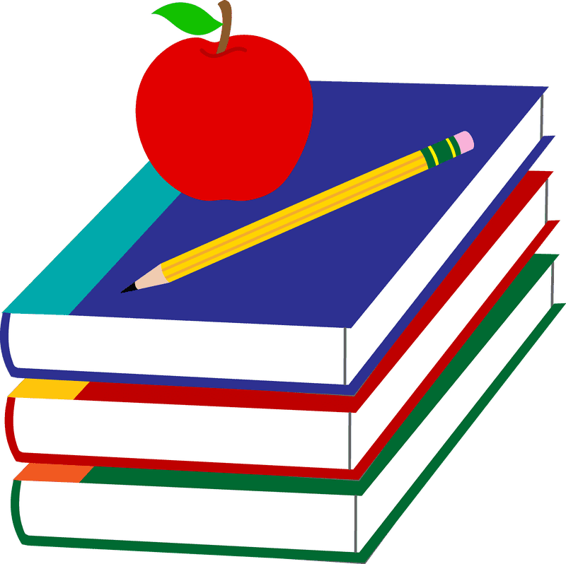 Books Apples and Inspiration for Learning PNG