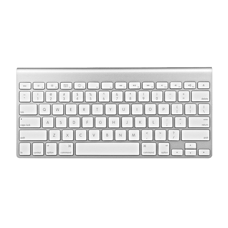 Sleek Silver Wireless Keyboard Design PNG