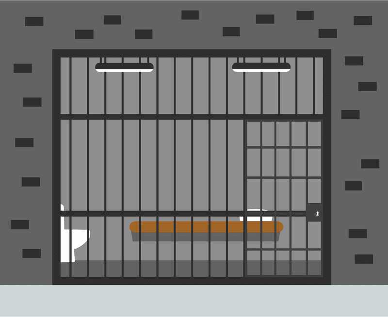 Prison Cell Behind Bars A Stark Reality PNG