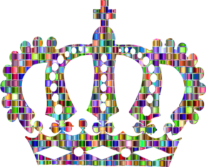 Majestic Queen Crown of Colorful Elegance PNG