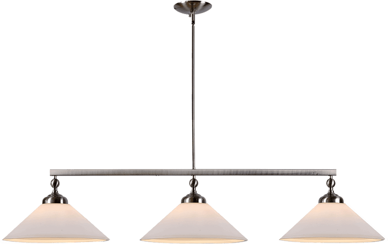 Elegant Three-Bulb Home Appliance Pendant Light PNG