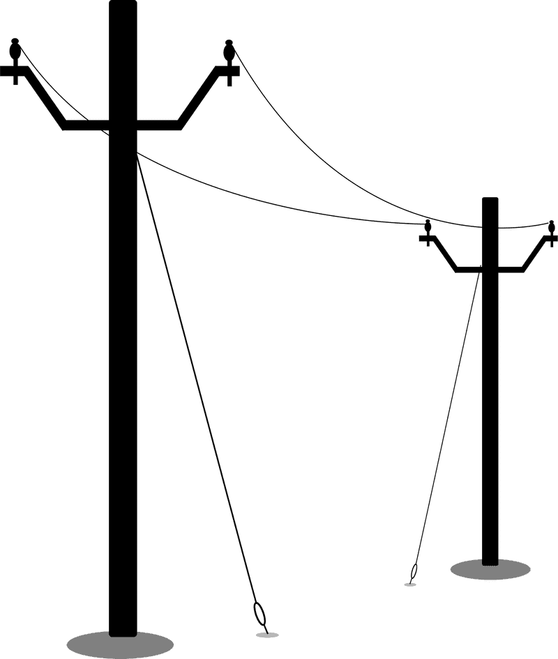 Utility Pole Standing Tall in Modern Infrastructure PNG