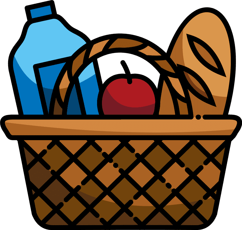 Laundry Basket with Essentials and a Touch of Charm PNG