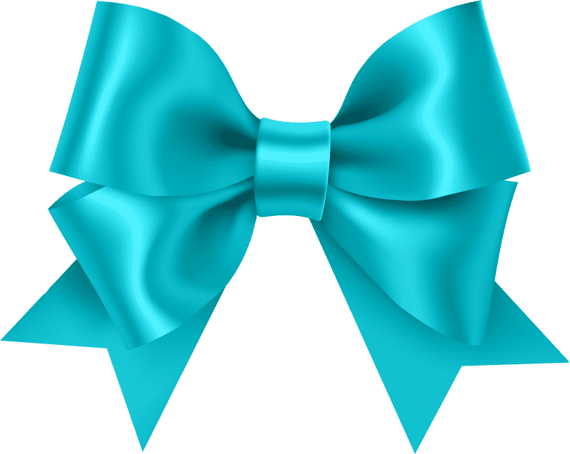 Elegant Aqua Bow Tie Delight PNG