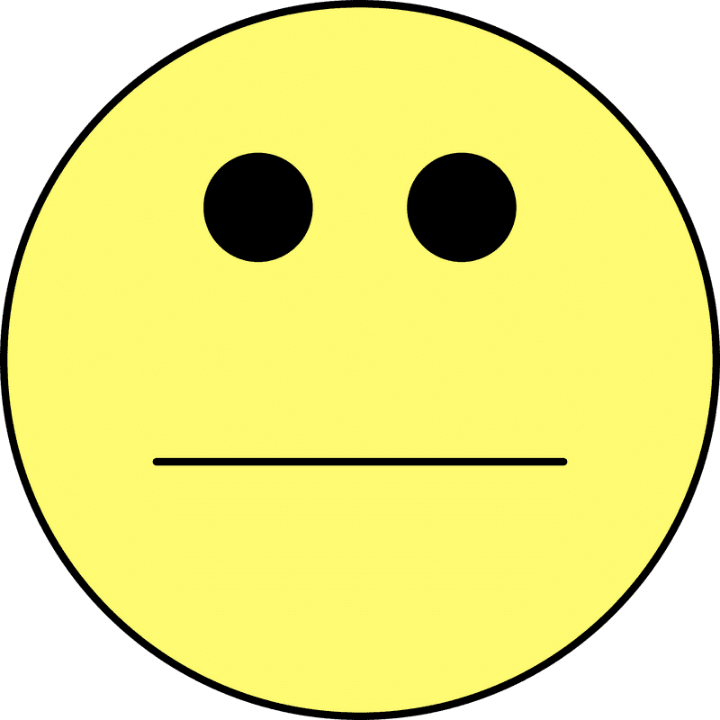 Neutral Emoticon Expressing Indifference PNG