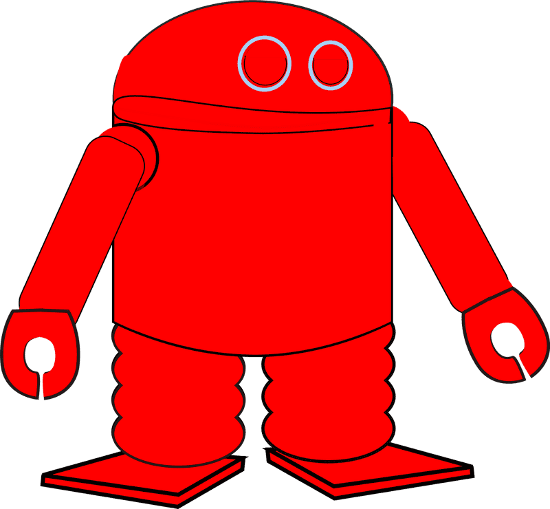 Friendly Industrial Robot with Animated Features PNG