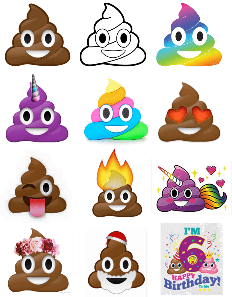 Poop-tastic Birthday Celebration with Smiling Friends PNG