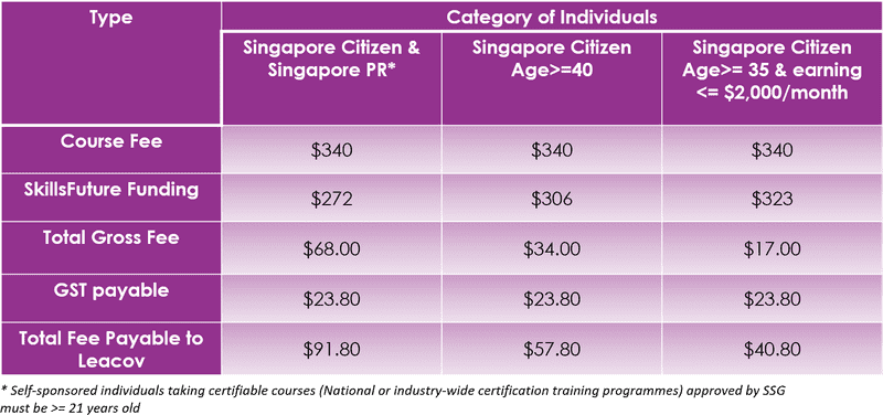 Quick Notes on Singapore's Fee Structure PNG