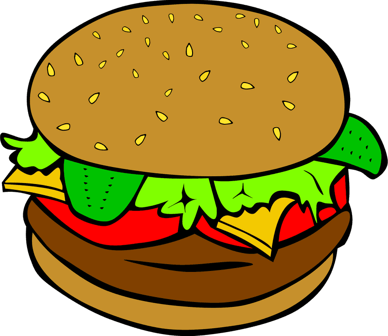 Fast Food Flavor Delight Burger PNG
