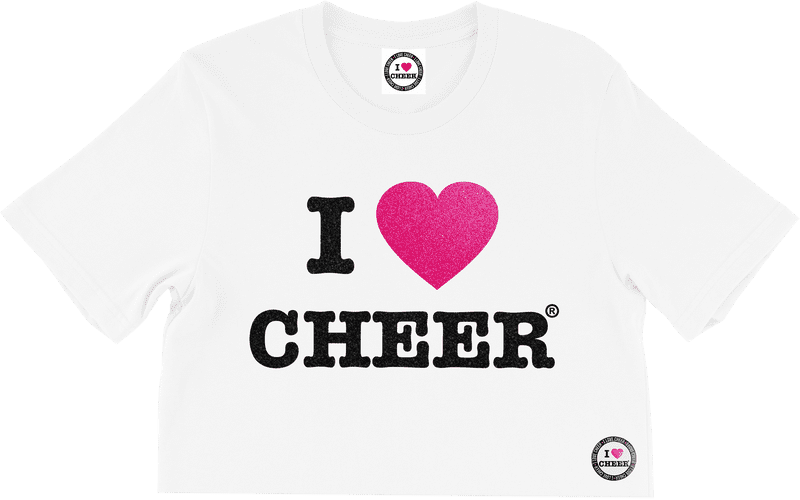 I Love Cheer Graphic Cloth Tee PNG