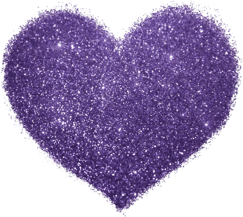Sparkling Glitter Heart of Purple Dreams PNG