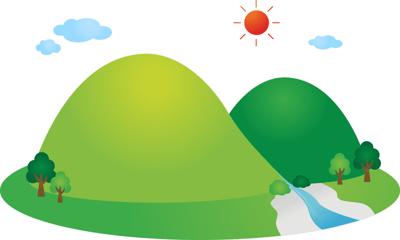 Serene Green Valley River PNG