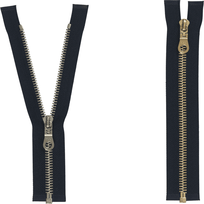 Classic Black Jacket Zipper Design PNG