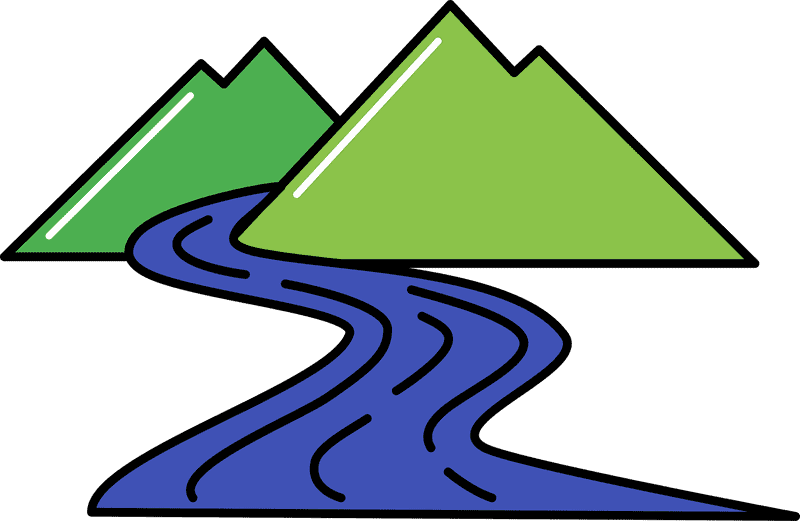 Serene Mountain River Escape PNG