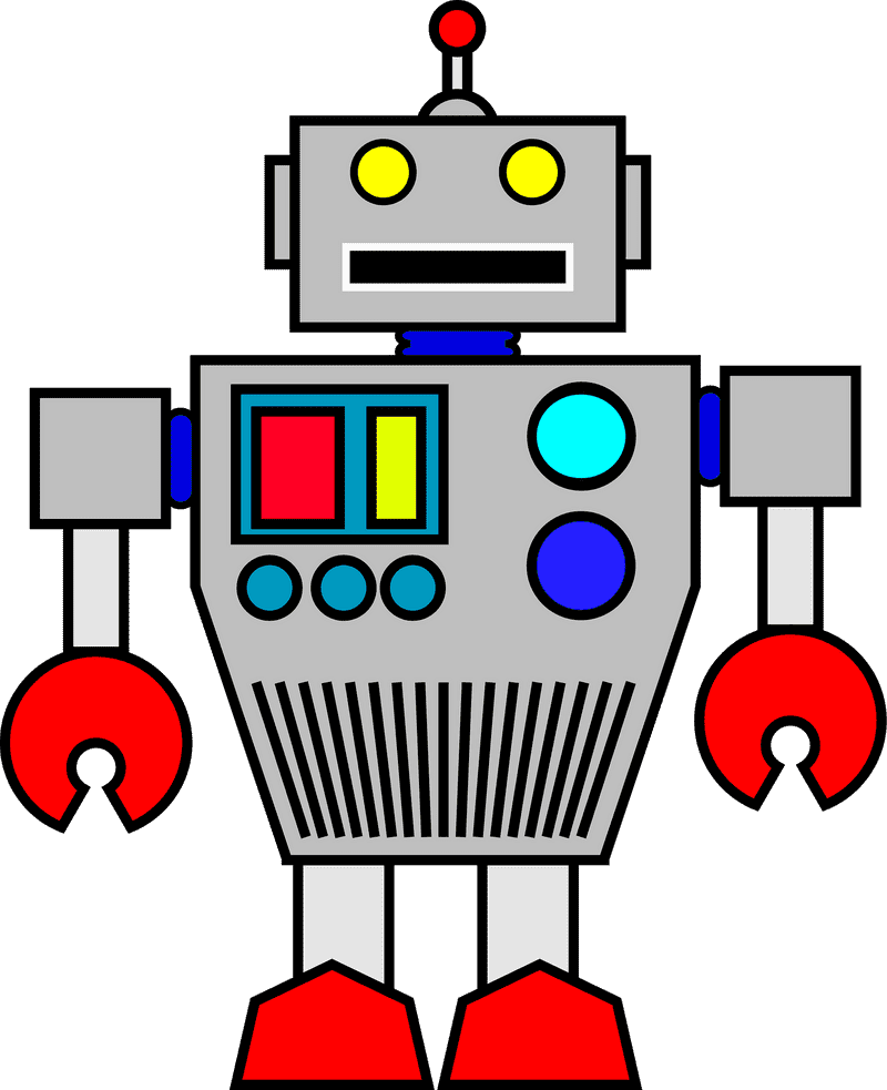 Friendly Industrial Robot Companion PNG