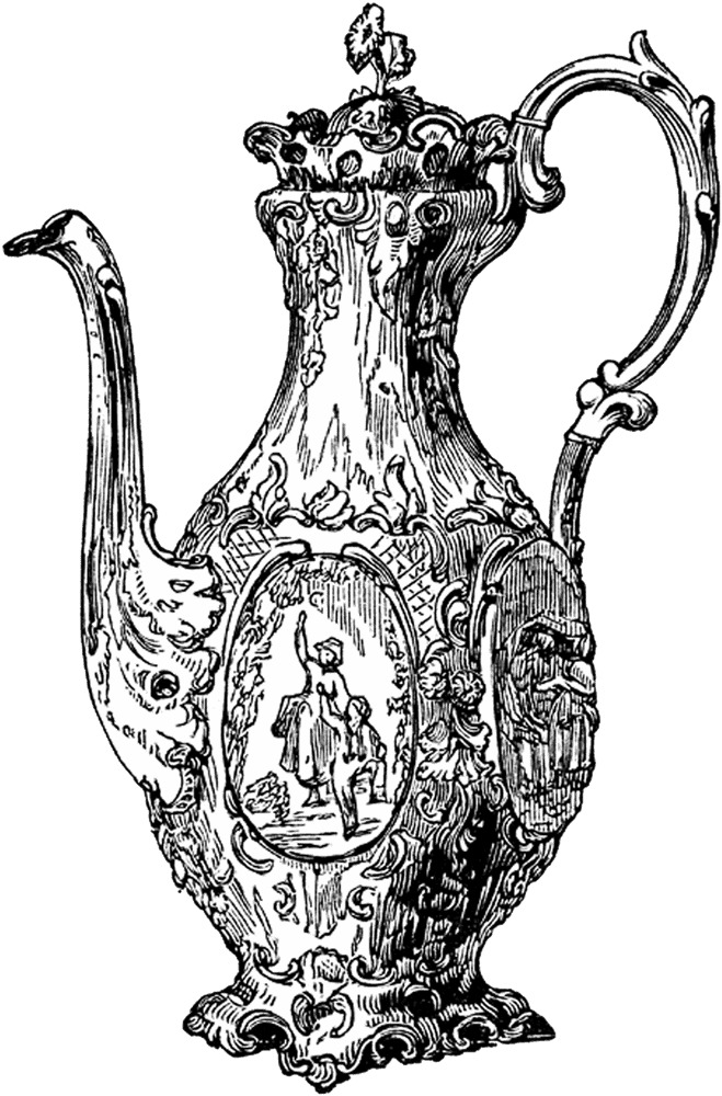 Elegant Clay Pot Teapot with Intricate Design PNG