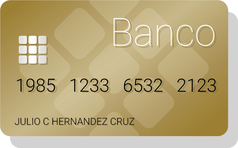 Golden Banco Credit Card Example PNG