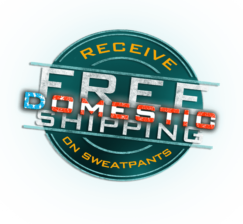 Free Domestic Shipping on Sweatpants Offer PNG