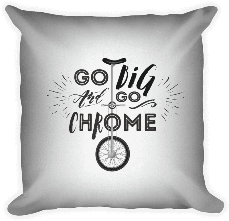 Go Big with Chrome Pillow Cushion PNG