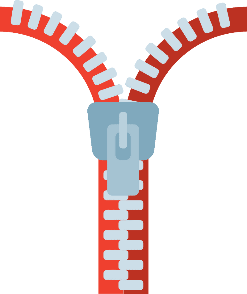 Stylish Red Jacket Zipper Design PNG