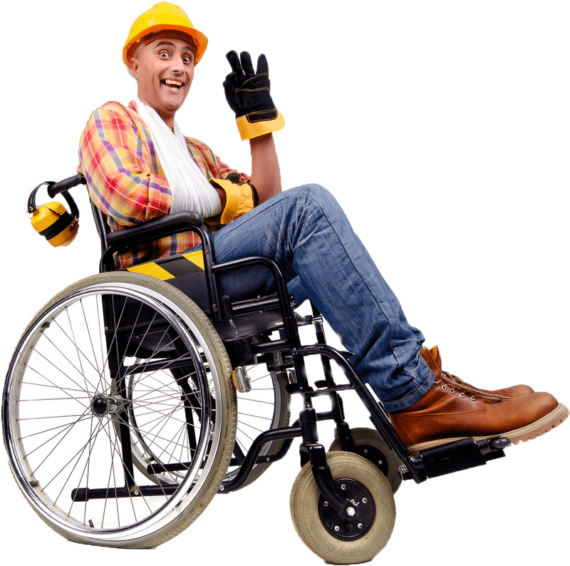 Factory Worker Embracing Life Beyond Limitations PNG