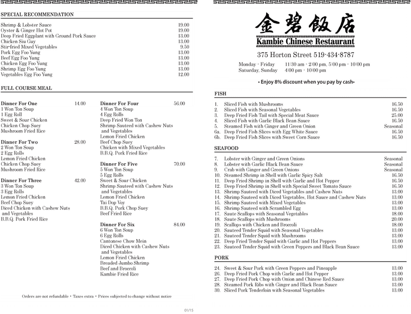 Authentic Chinese Cuisine Menu Highlights PNG