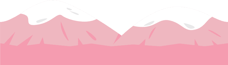 Whimsical Pink Mountain Peaks PNG