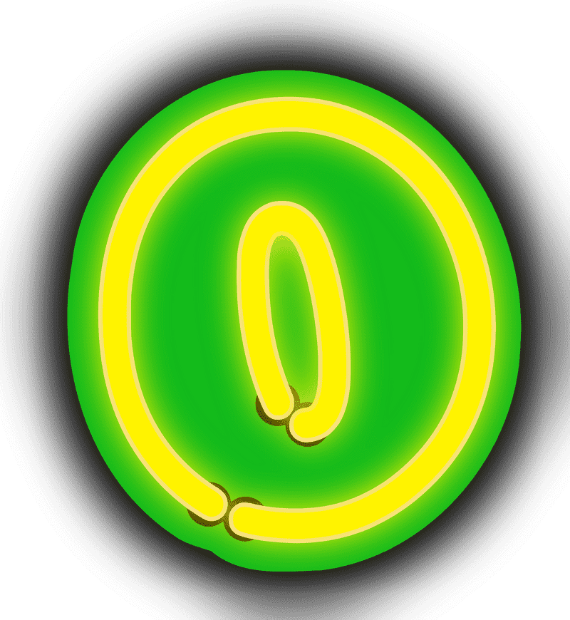 Vibrant Neon Sign of Luminous Curves PNG