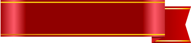 Elegant Red Banner with Golden Accents PNG