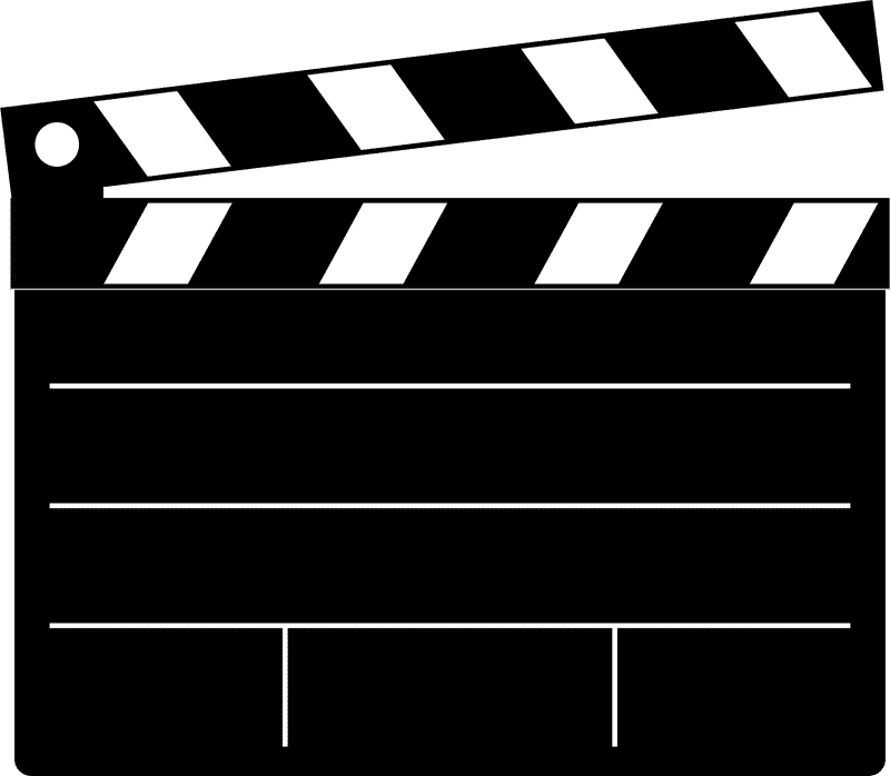 Classic Movie Clapperboard Ready for Action PNG