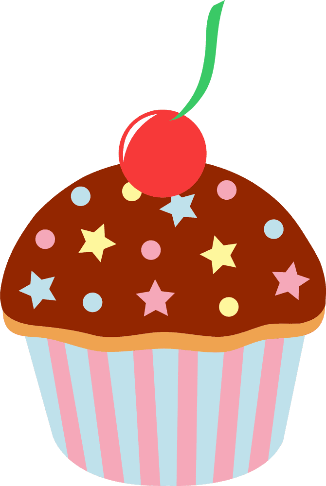 Colorful Cupcake Stand Delight PNG