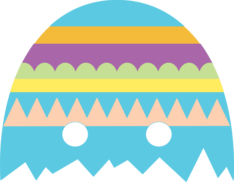 Easter Egg Delight in Vibrant Colors PNG
