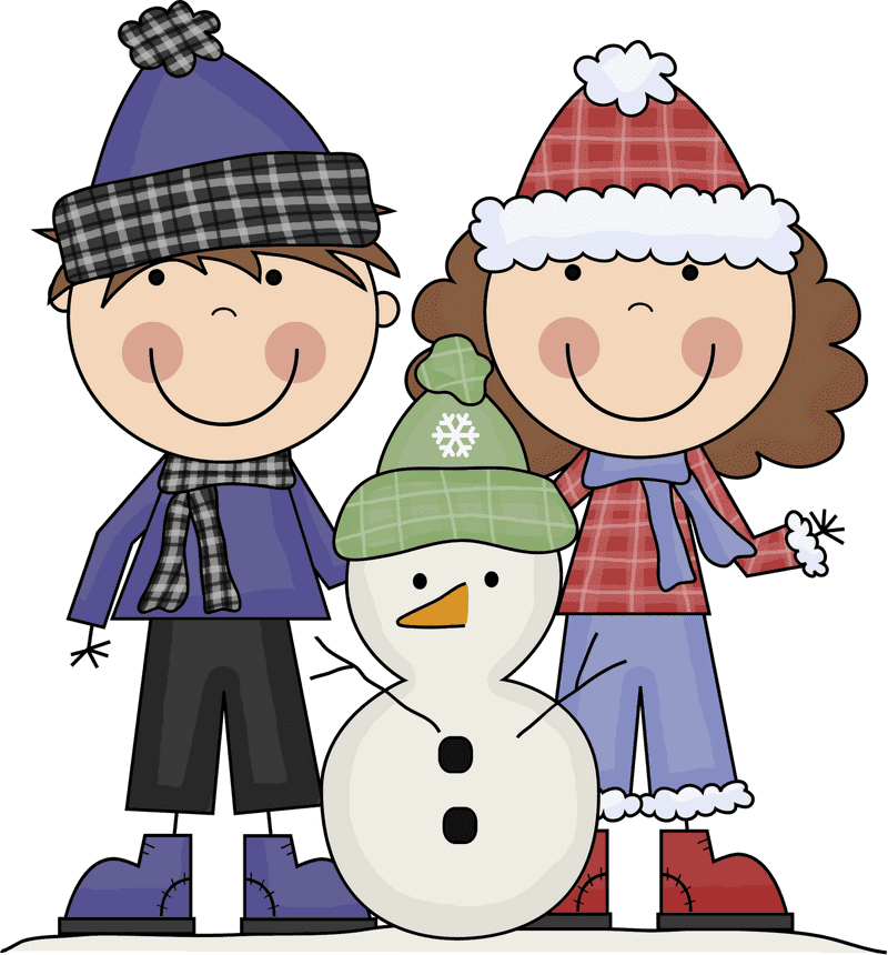 Winter Wonderland Fun with Friends PNG