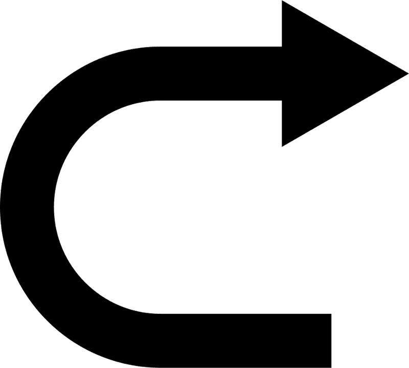 Curved Arrow Direction Indicating Change PNG