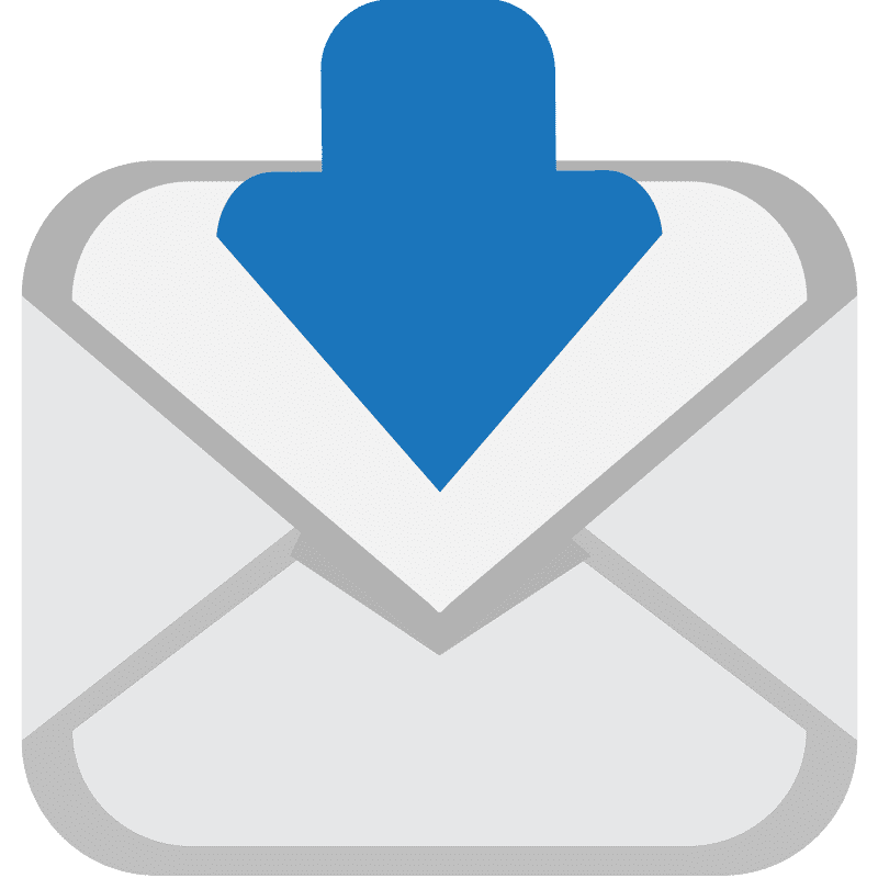 Envelope Mail with Downward Arrow Icon PNG