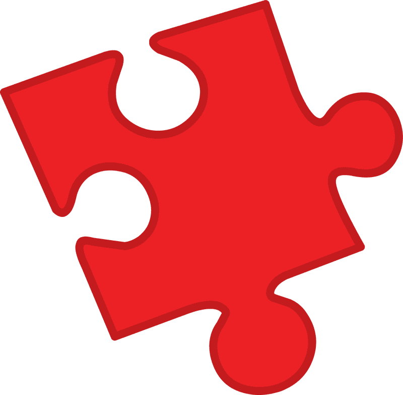 Red Jigsaw Puzzle Piece of Fun PNG