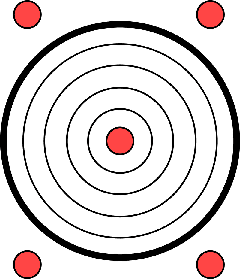 Red Circles on Target Framework PNG