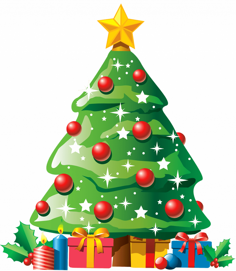 Festive Emoticon Christmas Tree Delight PNG