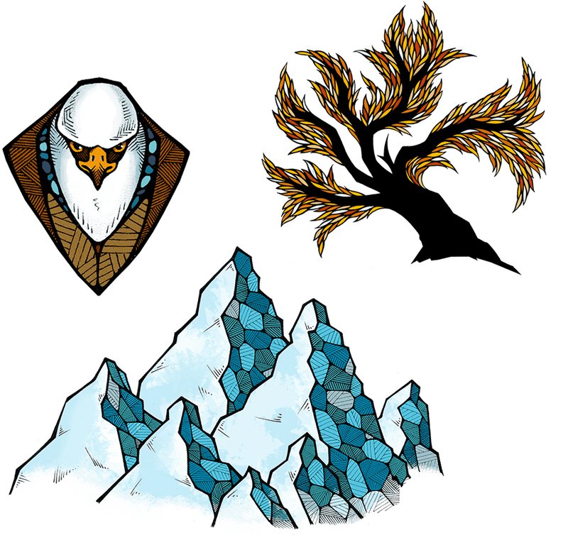 Majestic Glacier Peaks and Wilderness PNG