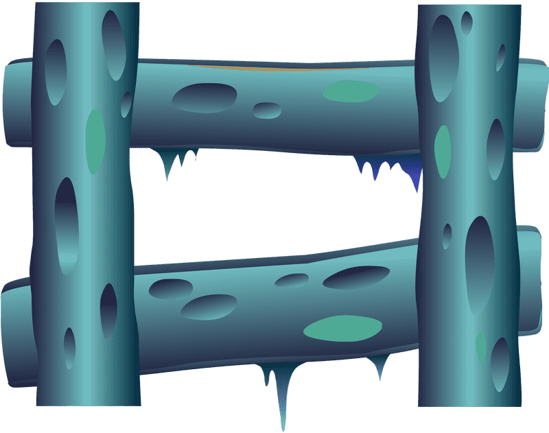 Whimsical Blue Ladder of Adventure PNG