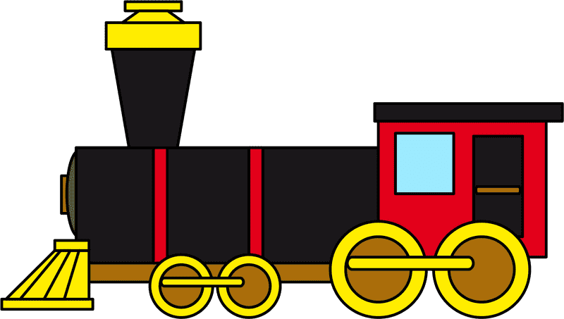 Playful Colorful Train Adventure PNG