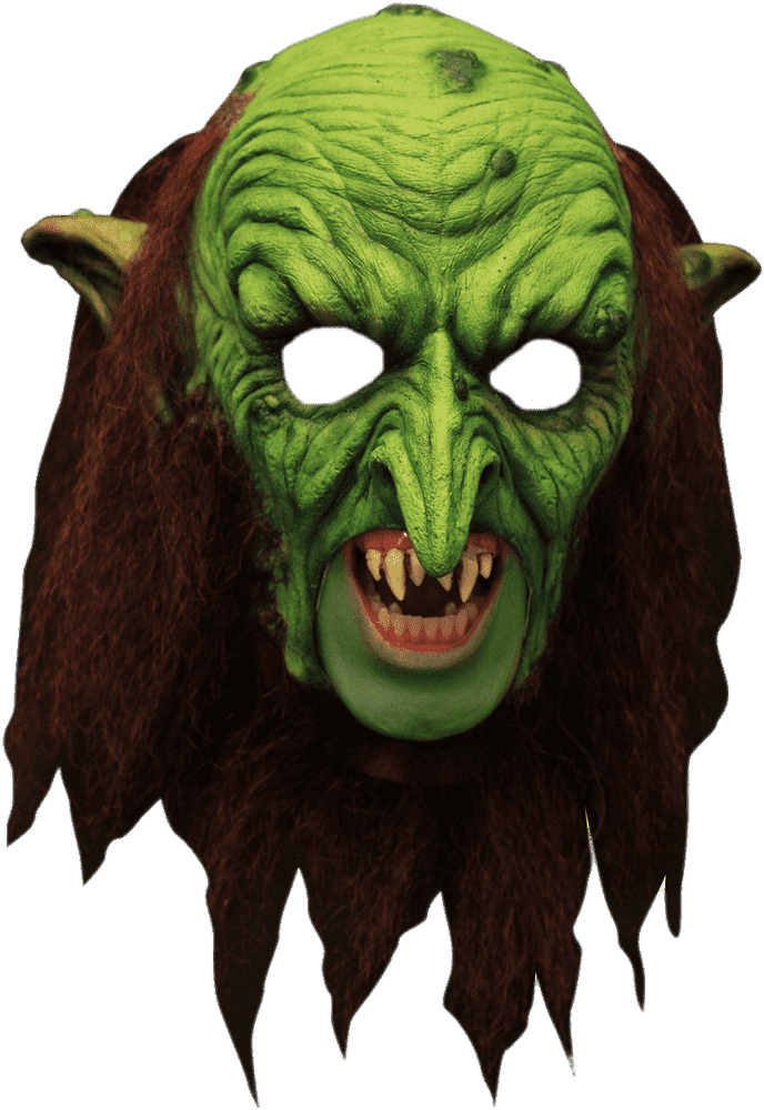 Frightening Goblin with Oxygen Mask PNG