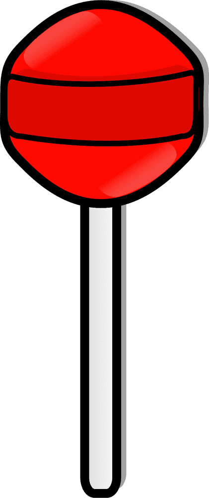 Bright Red Lollipop Delight PNG